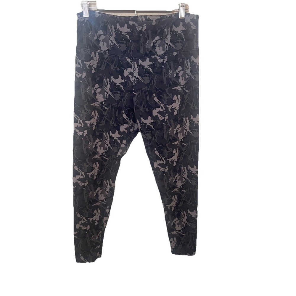 Soft Surroundings Women's Pull-On Leggings Size Medium, Black/Gray  Print